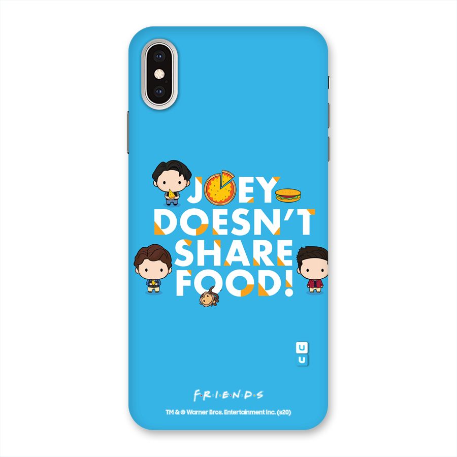 Joy Doesnt Share Food Glass Back Case for iPhone XS Max