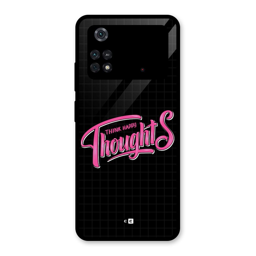 Joyful Thoughts Glass Back Case for Poco M4 Pro 4G