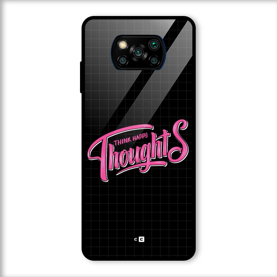 Joyful Thoughts Glass Back Case for Poco X3