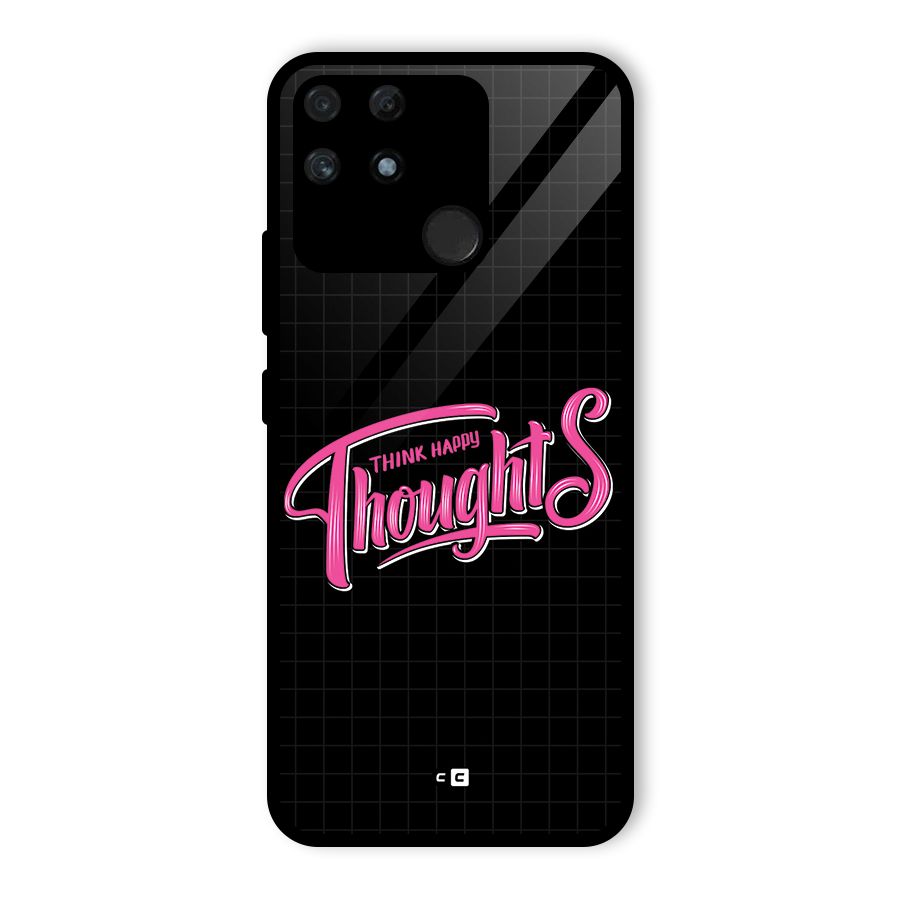 Joyful Thoughts Glass Back Case for Realme Narzo 50A
