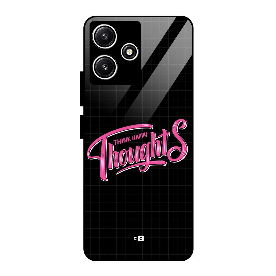 Joyful Thoughts Glass Back Case for Redmi 12 5G