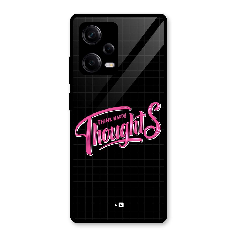 Joyful Thoughts Glass Back Case for Redmi Note 12 Pro