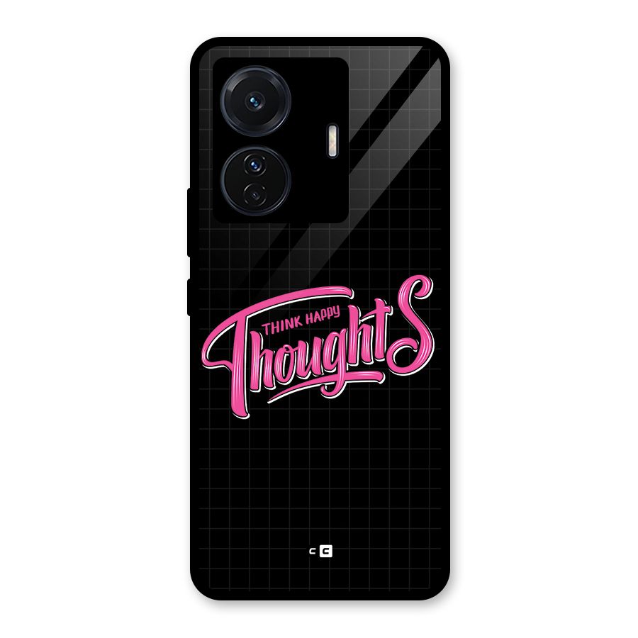 Joyful Thoughts Glass Back Case for Vivo T1 Pro