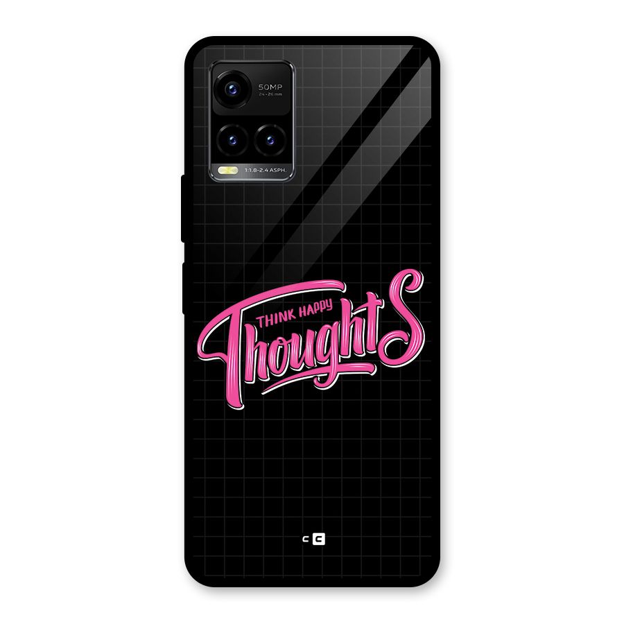 Joyful Thoughts Glass Back Case for Vivo Y33s