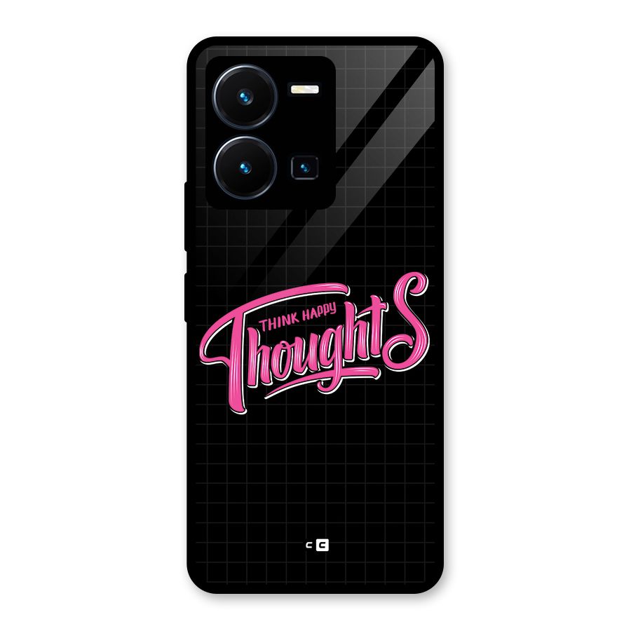 Joyful Thoughts Glass Back Case for Vivo Y35