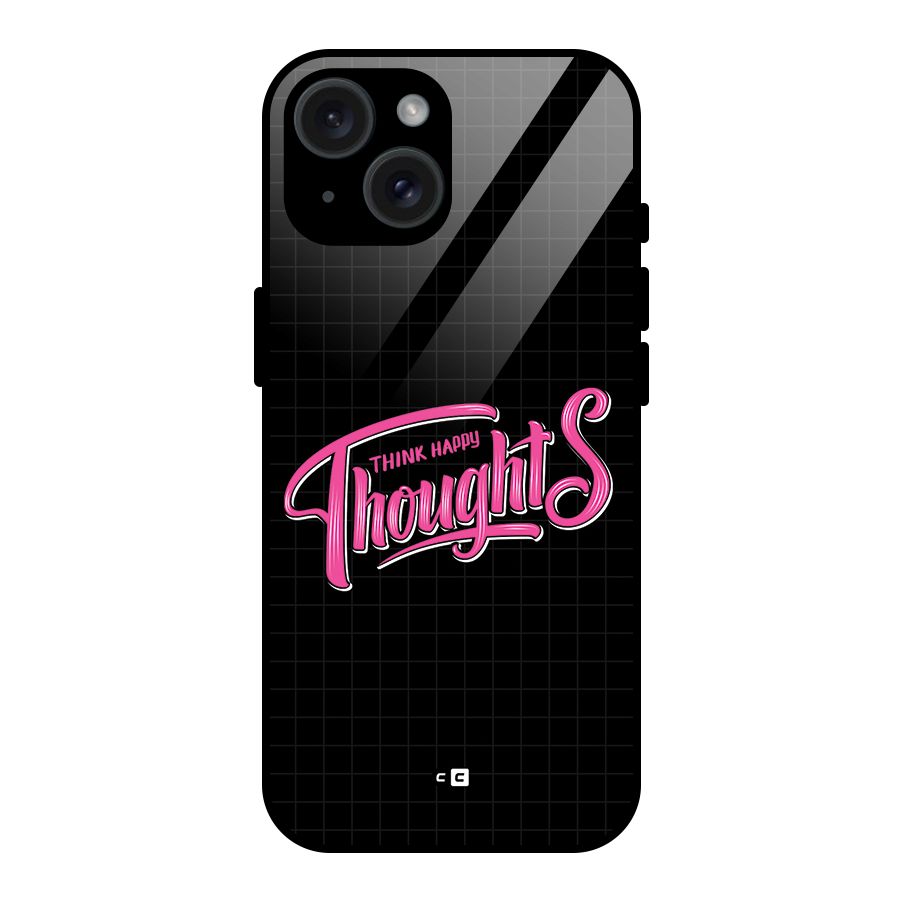 Joyful Thoughts Glass Back Case for iPhone 15