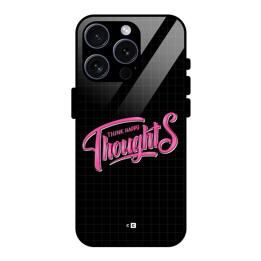 Joyful Thoughts Glass Back Case for iPhone 15 Pro