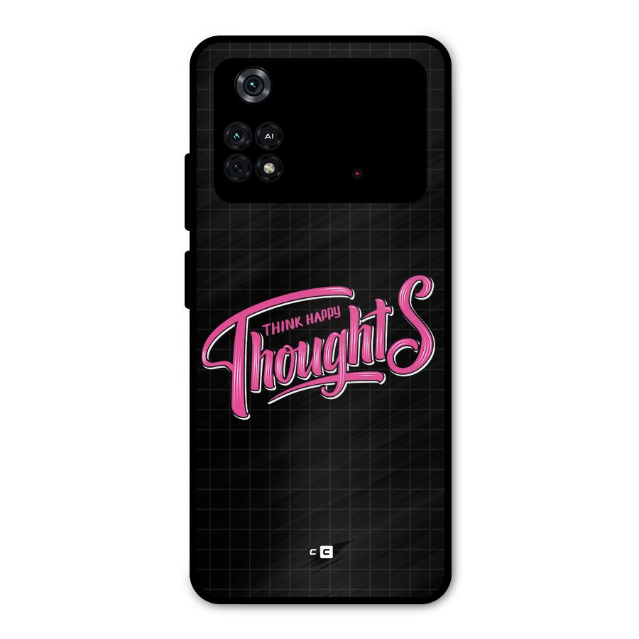 Joyful Thoughts Metal Back Case for Poco M4 Pro 4G