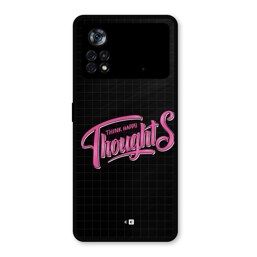 Joyful Thoughts Metal Back Case for Poco X4 Pro 5G