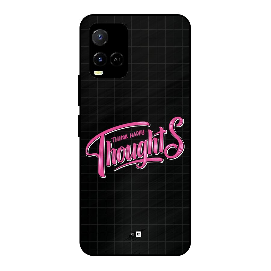 Joyful Thoughts Metal Back Case for Vivo Y33s