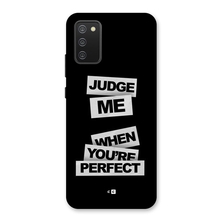 Judge Me When Back Case for Galaxy M02s