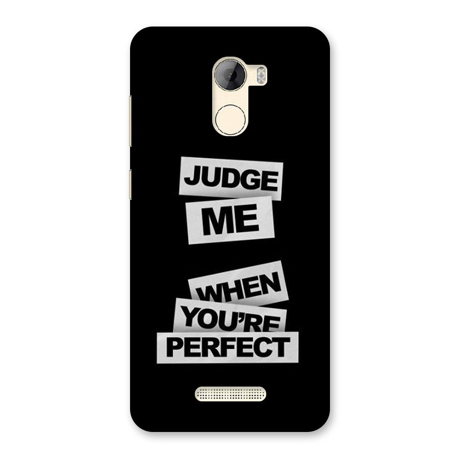 Judge Me When Back Case for Gionee A1 LIte