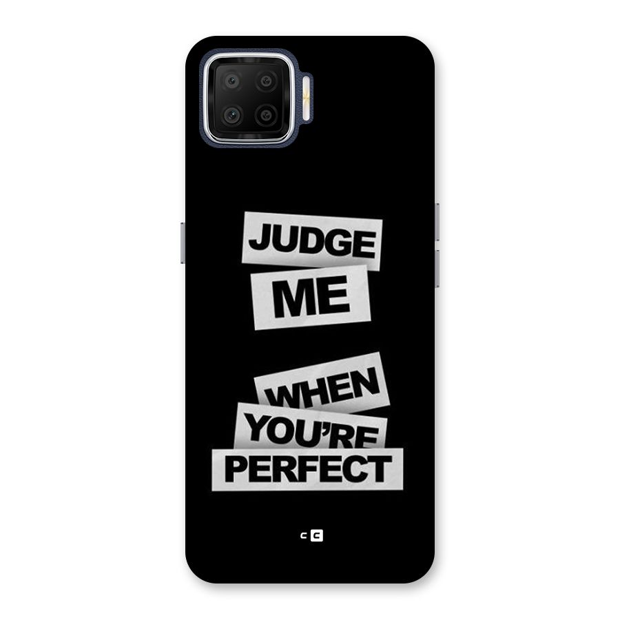 Judge Me When Back Case for Oppo F17