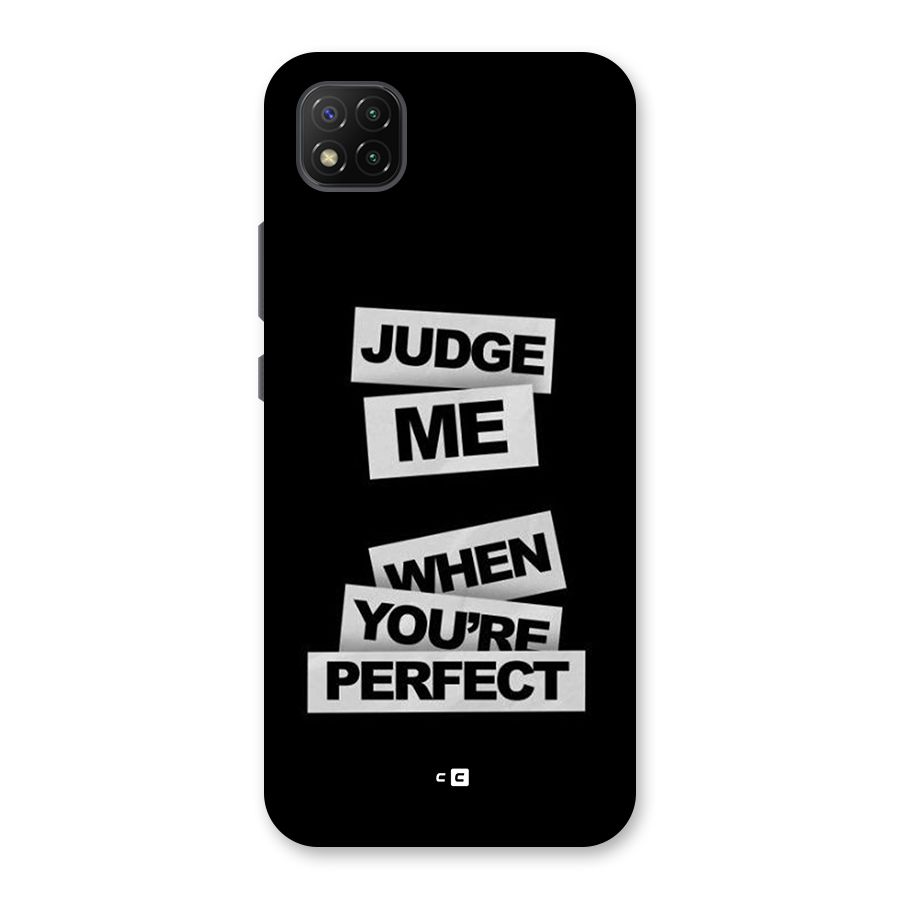 Judge Me When Back Case for Poco C3