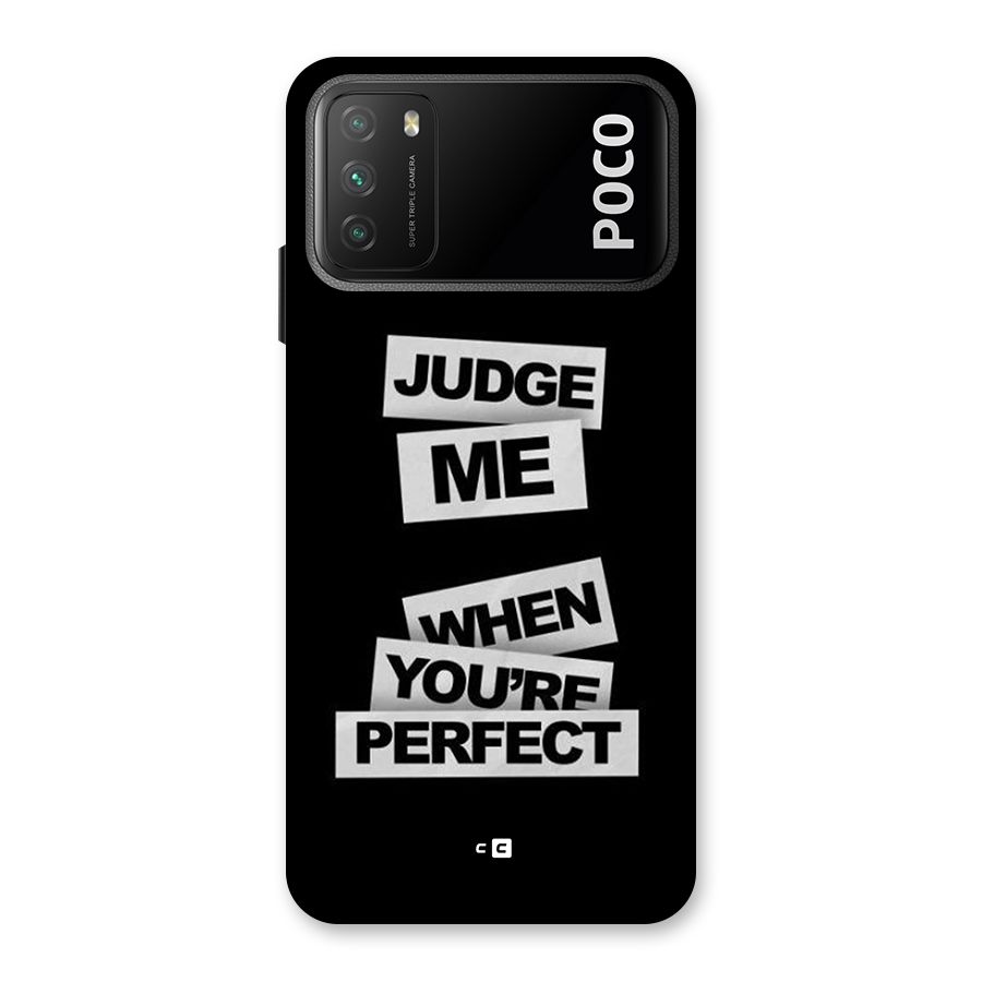 Judge Me When Back Case for Poco M3