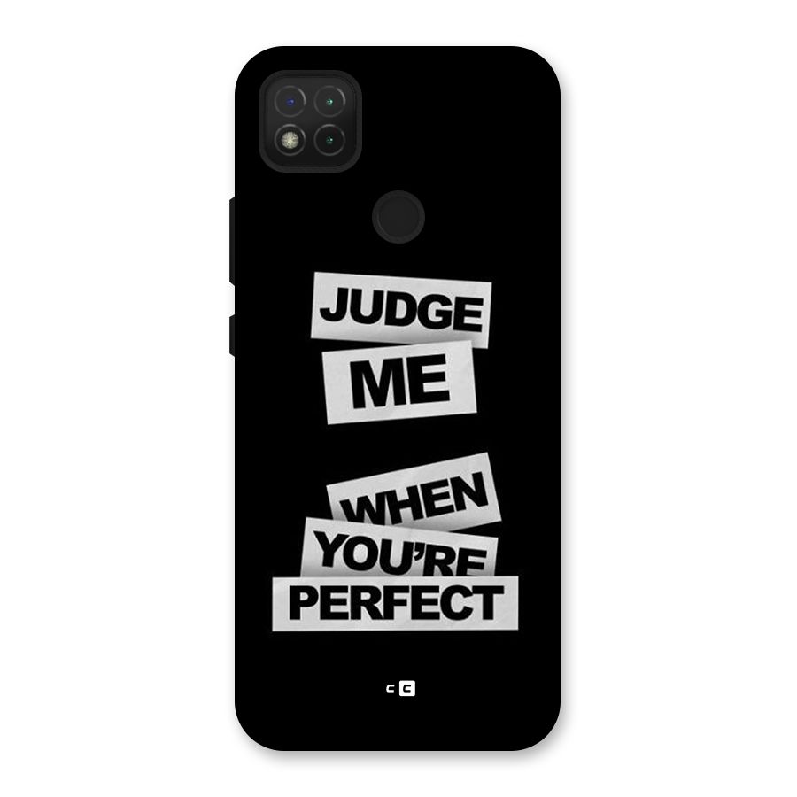 Judge Me When Back Case for Redmi 9 Activ