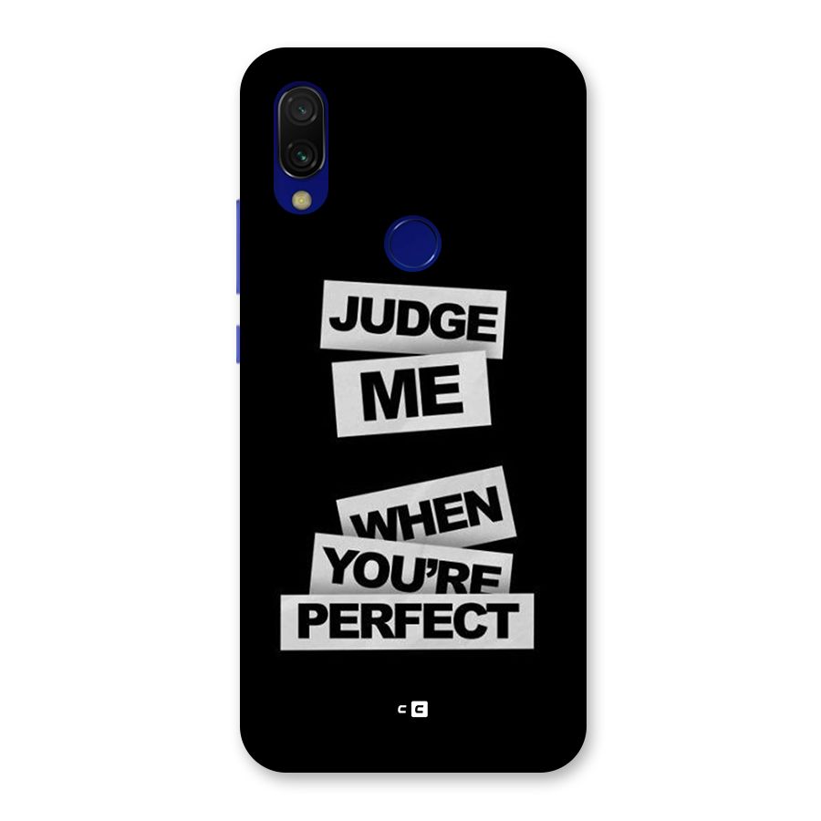 Judge Me When Back Case for Redmi Y3