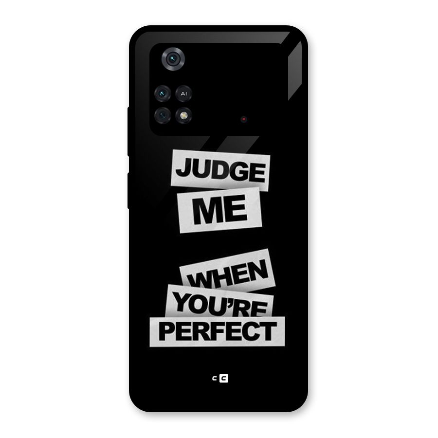 Judge Me When Glass Back Case for Poco M4 Pro 4G