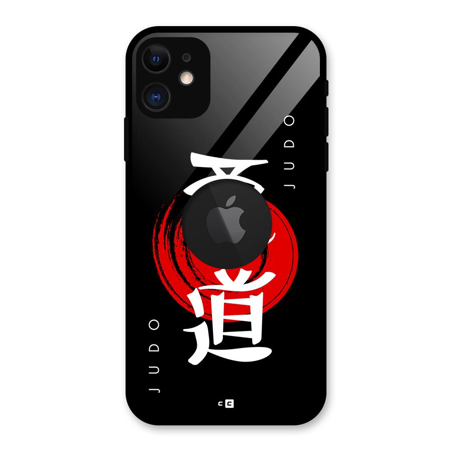 Judo Art Glass Back Case for iPhone 11 Logo Cut