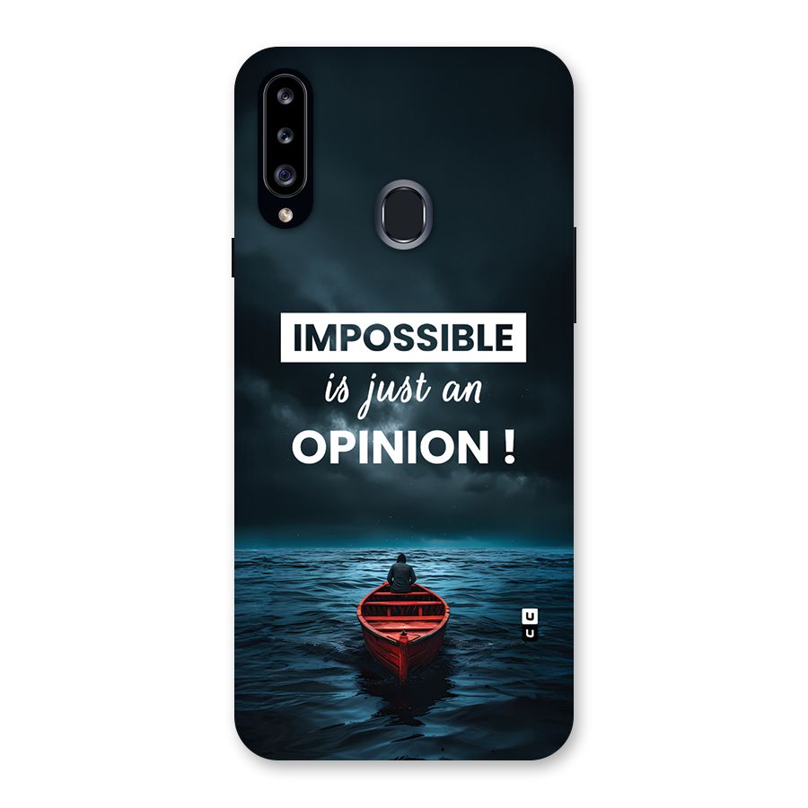 Just An Opinion Back Case for Galaxy A20s