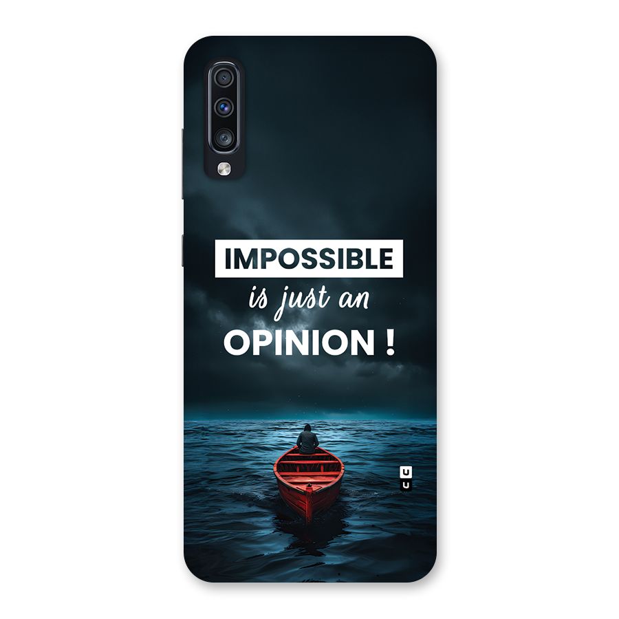 Just An Opinion Back Case for Galaxy A70s