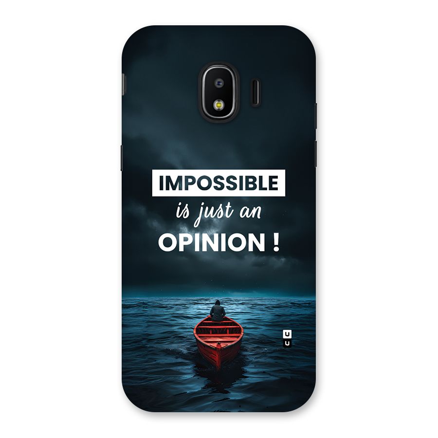 Just An Opinion Back Case for Galaxy J2 Pro 2018