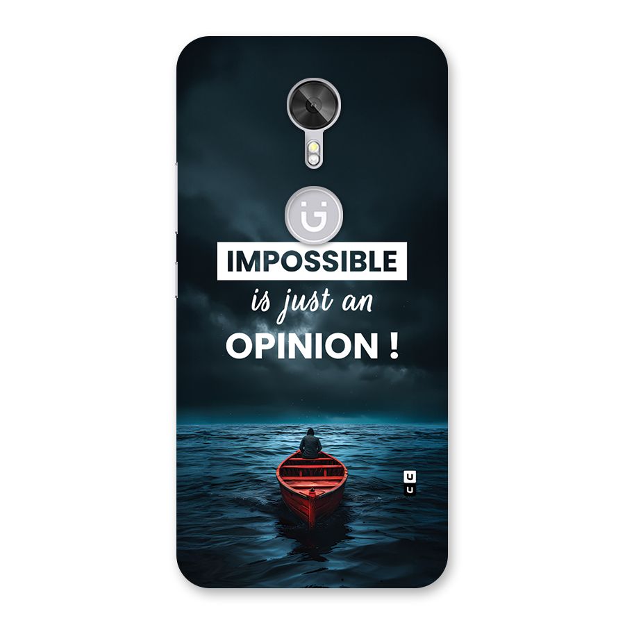 Just An Opinion Back Case for Gionee A1