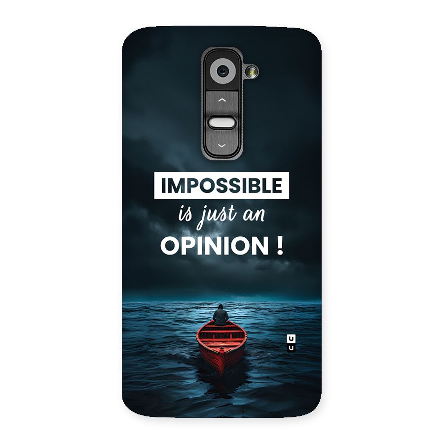 Just An Opinion Back Case for LG G2