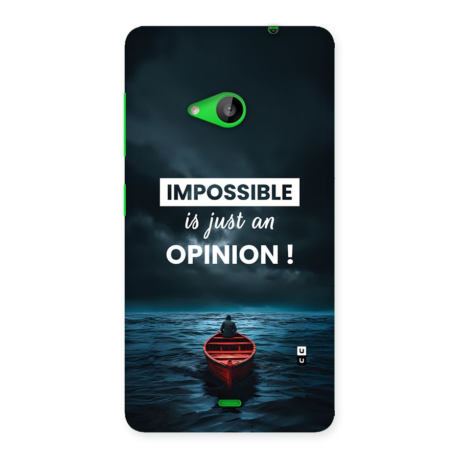 Just An Opinion Back Case for Lumia 535