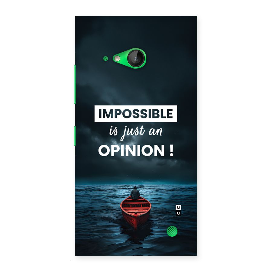 Just An Opinion Back Case for Lumia 730
