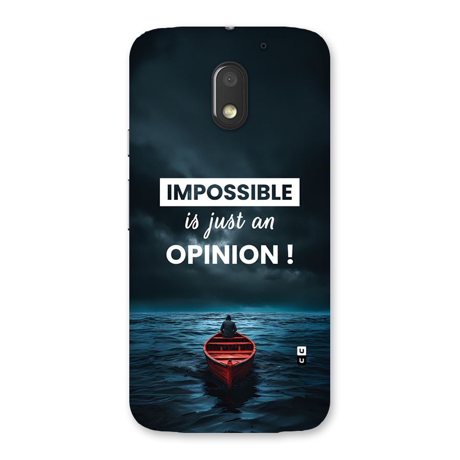 Just An Opinion Back Case for Moto E3 Power