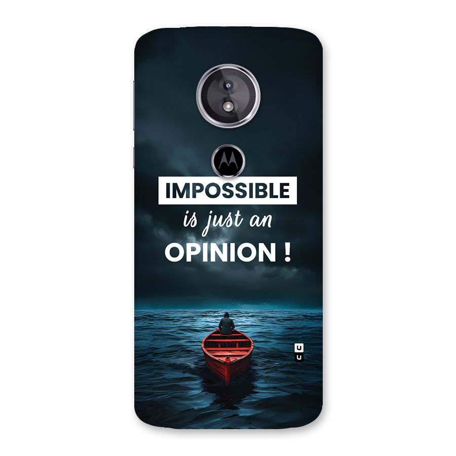 Just An Opinion Back Case for Moto E5