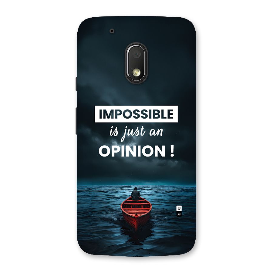 Just An Opinion Back Case for Moto G4 Play