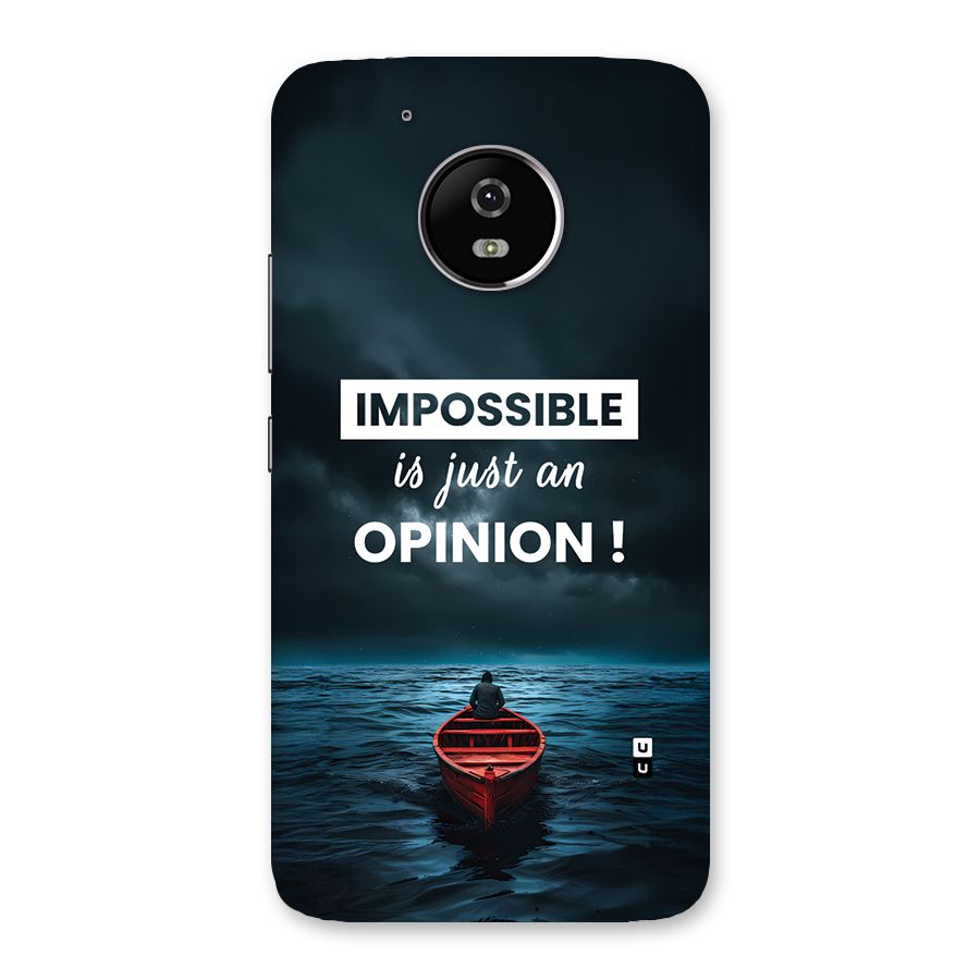 Just An Opinion Back Case for Moto G5