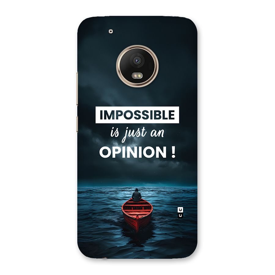 Just An Opinion Back Case for Moto G5 Plus