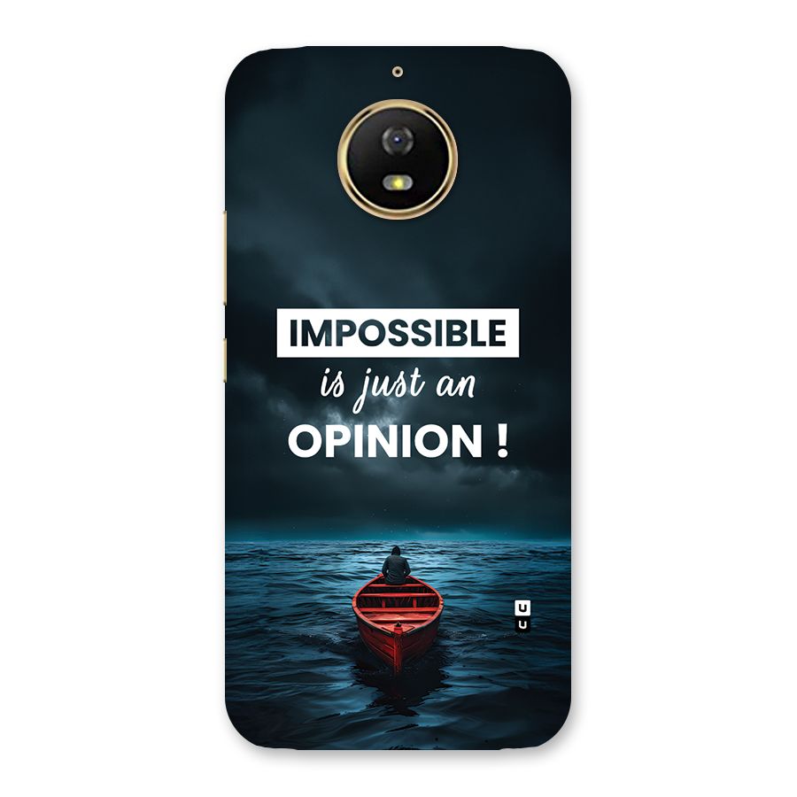 Just An Opinion Back Case for Moto G5s