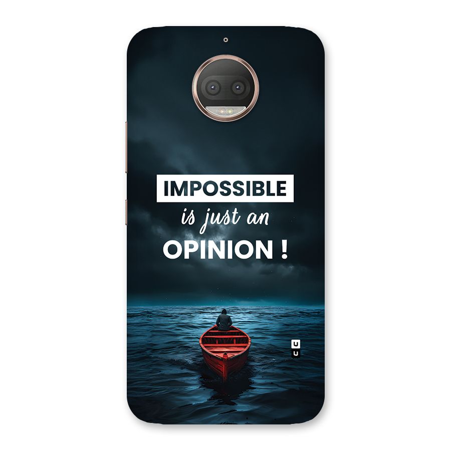 Just An Opinion Back Case for Moto G5s Plus