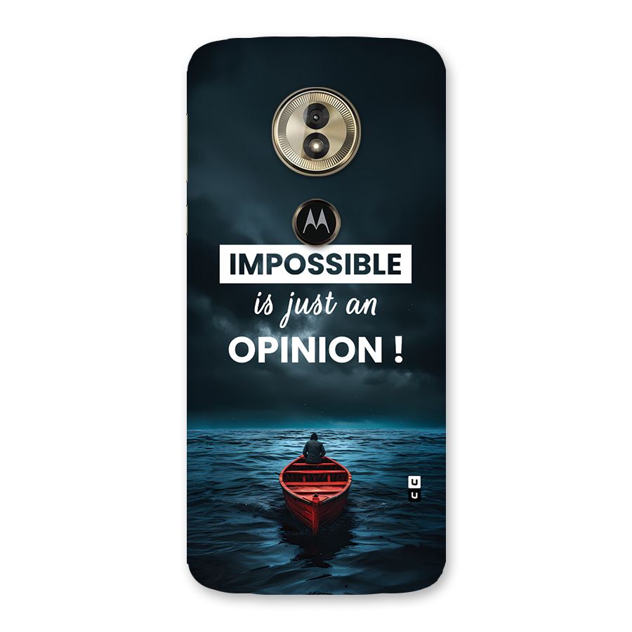 Just An Opinion Back Case for Moto G6 Play