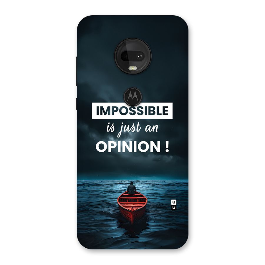 Just An Opinion Back Case for Moto G7