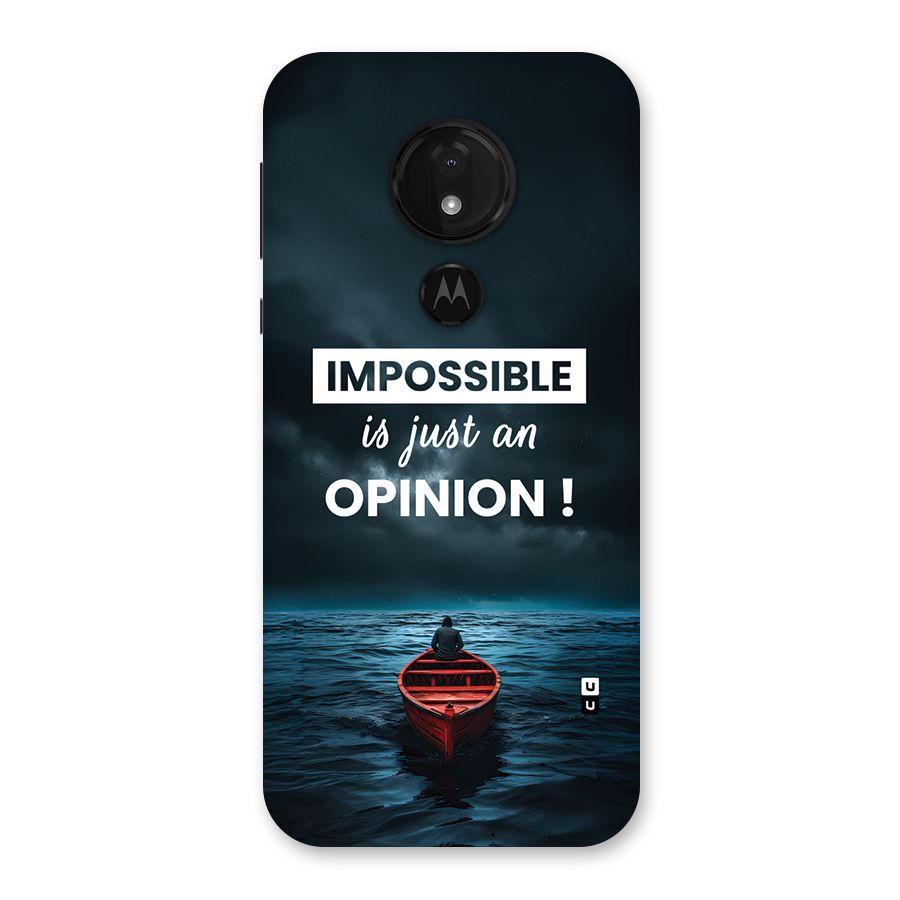 Just An Opinion Back Case for Moto G7 Power