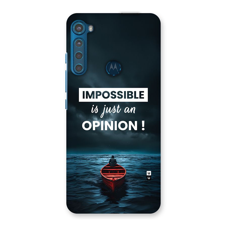 Just An Opinion Back Case for Motorola One Fusion Plus