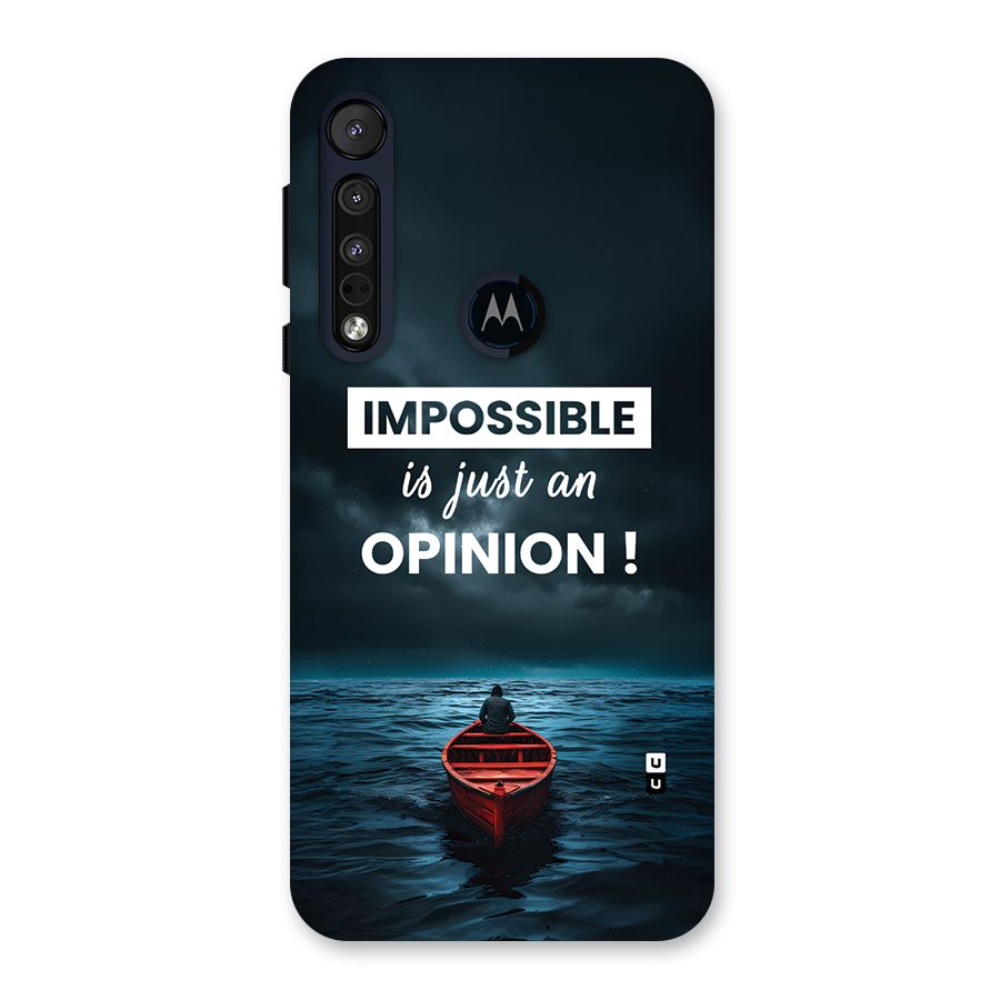Just An Opinion Back Case for Motorola One Macro
