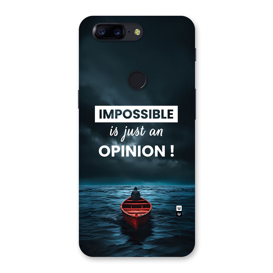 Just An Opinion Back Case for OnePlus 5T