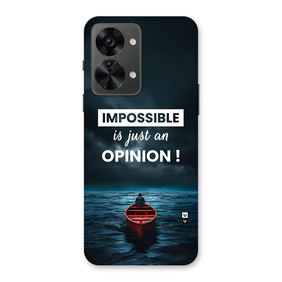 Just An Opinion Back Case for OnePlus Nord 2T