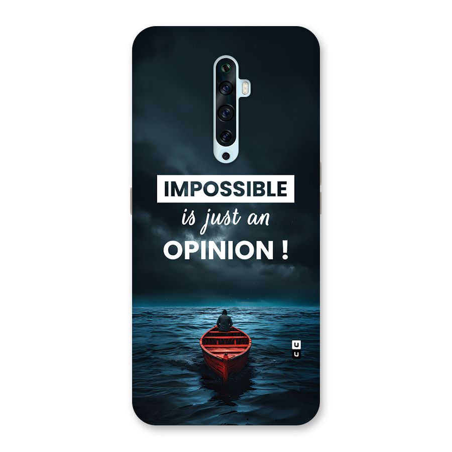 Just An Opinion Back Case for Oppo Reno2 Z