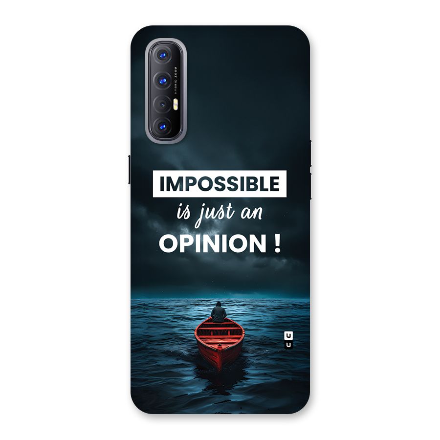 Just An Opinion Back Case for Oppo Reno3 Pro