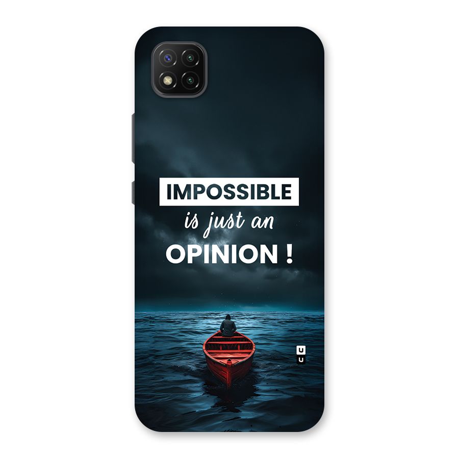 Just An Opinion Back Case for Poco C3