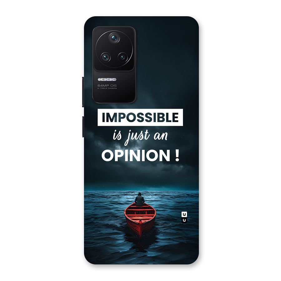 Just An Opinion Back Case for Poco F4 5G