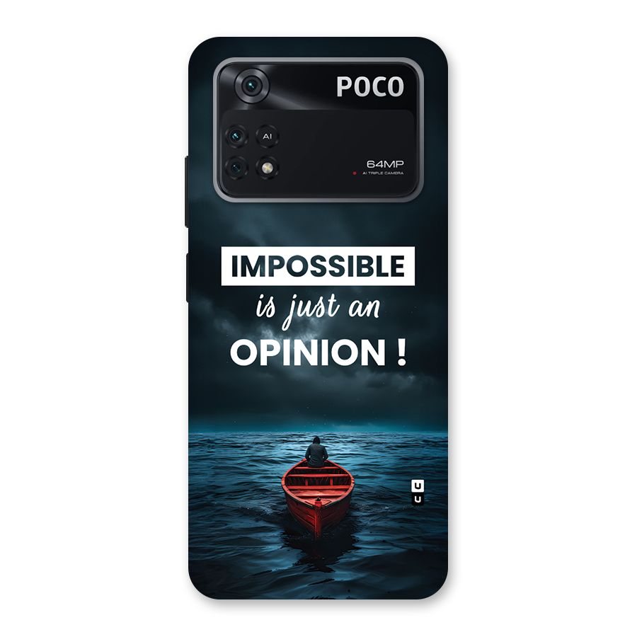 Just An Opinion Back Case for Poco M4 Pro 4G
