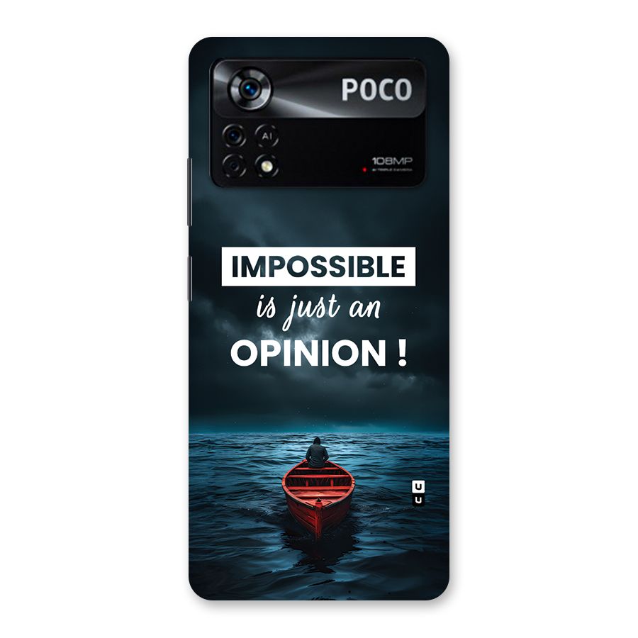Just An Opinion Back Case for Poco X4 Pro 5G